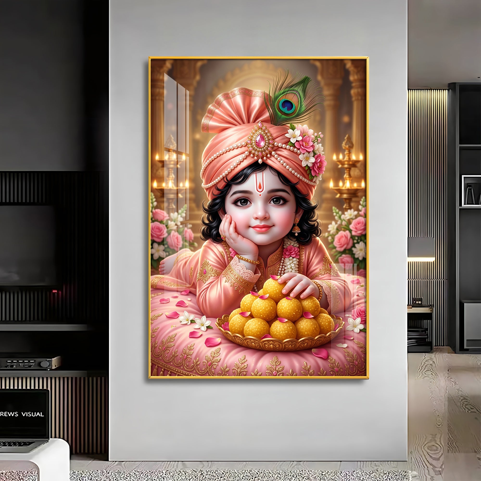 Little Kanha Ji Premium Acrylic Vertical Wall Art