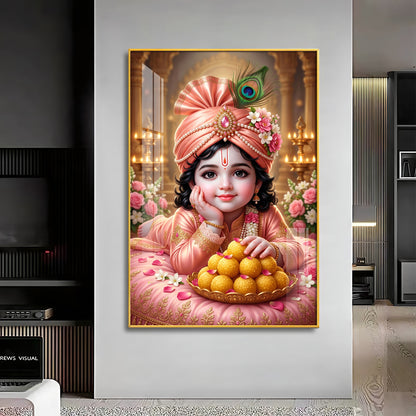 Little Kanha Ji Premium Acrylic Vertical Wall Art
