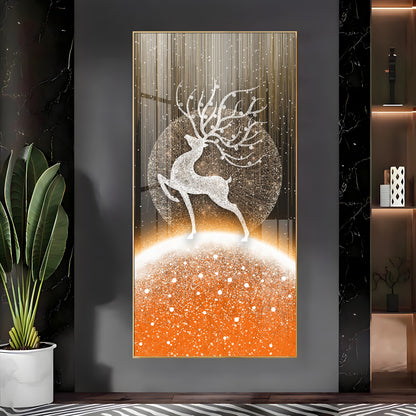 Deer Pure Elegance Premium Acrylic Vertical Wall Art