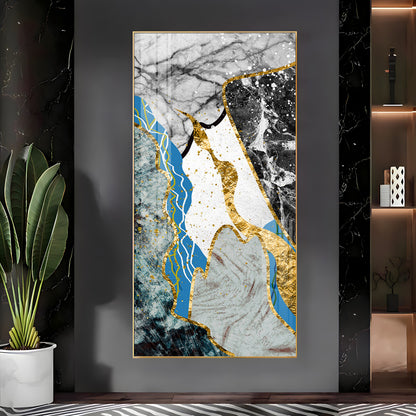 Blue Bliss Wave Premium Acrylic Vertical Wall Art