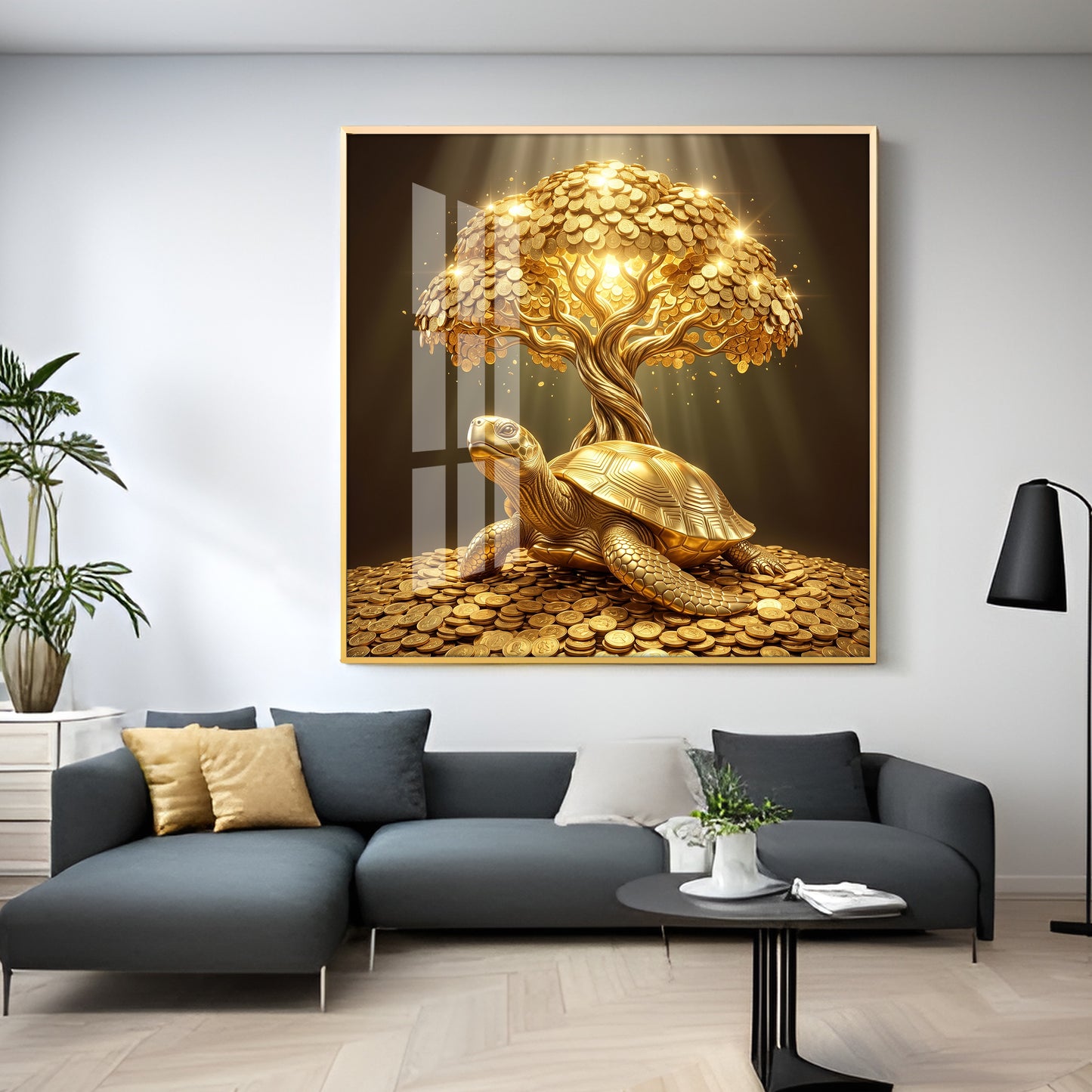 Vastu Kalpavriksha Premium Acrylic Square Wall Art
