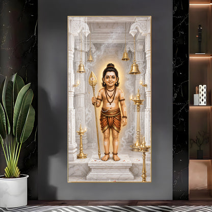 Child Lord Murugan Premium Acrylic Vertical Wall Art