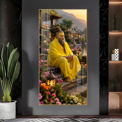 Shri Premanand Ji Maharaj Premium Acrylic Vertical Wall Art