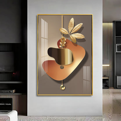 Golden Embrace Premium Acrylic Vertical Wall Art