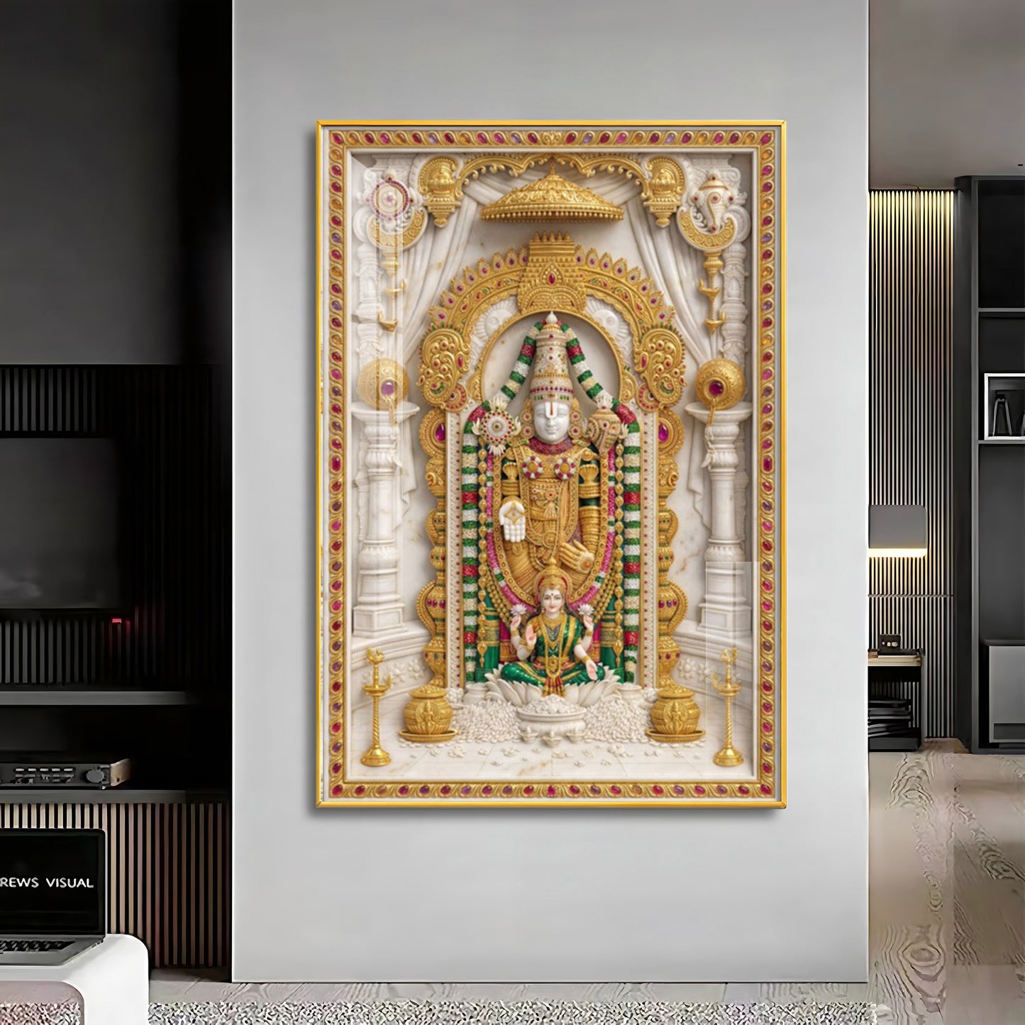 Divine Blessing Of Venkateswara Premium Acrylic Vertical Wall Art