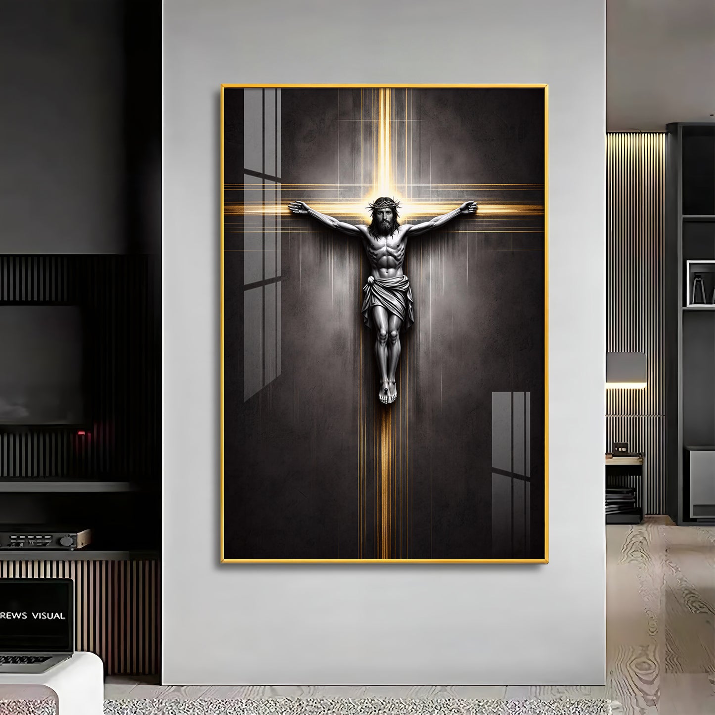 Sacred Crucifixion Premium Acrylic Wall Art