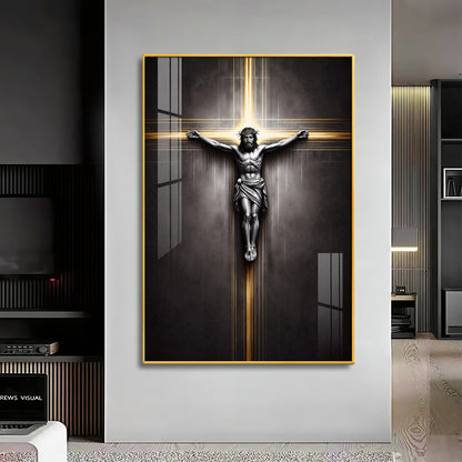Sacred Crucifixion Premium Acrylic Wall Art