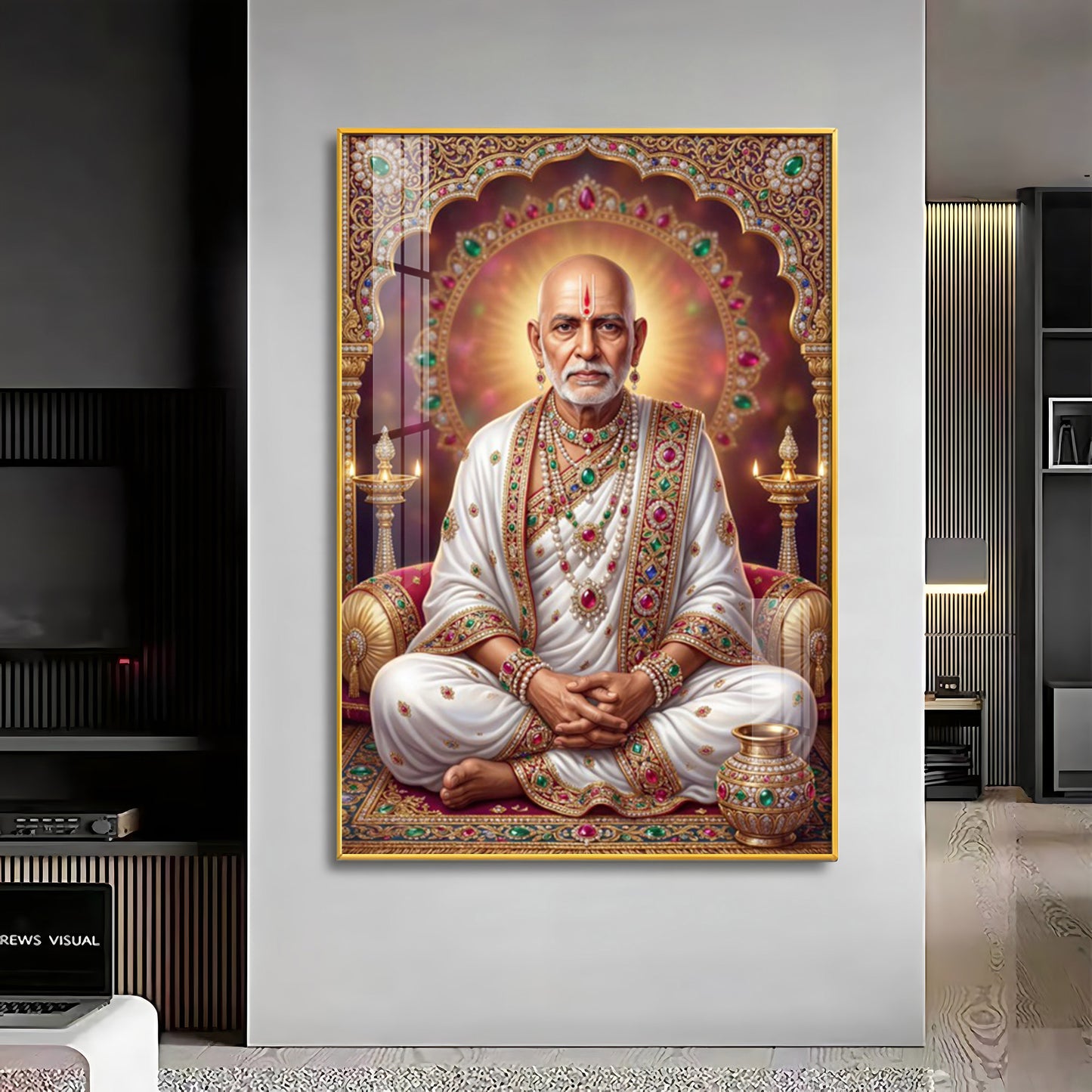 Shree Swami Samarth Maharaj Premium Acrylic Vertical Wall Art