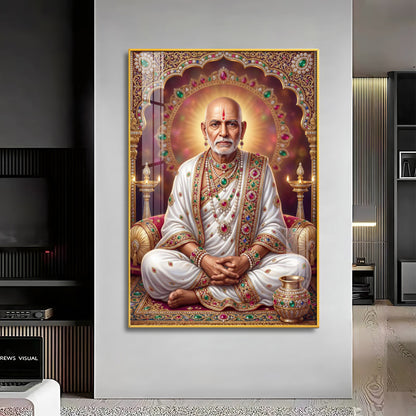 Shree Swami Samarth Maharaj Premium Acrylic Vertical Wall Art