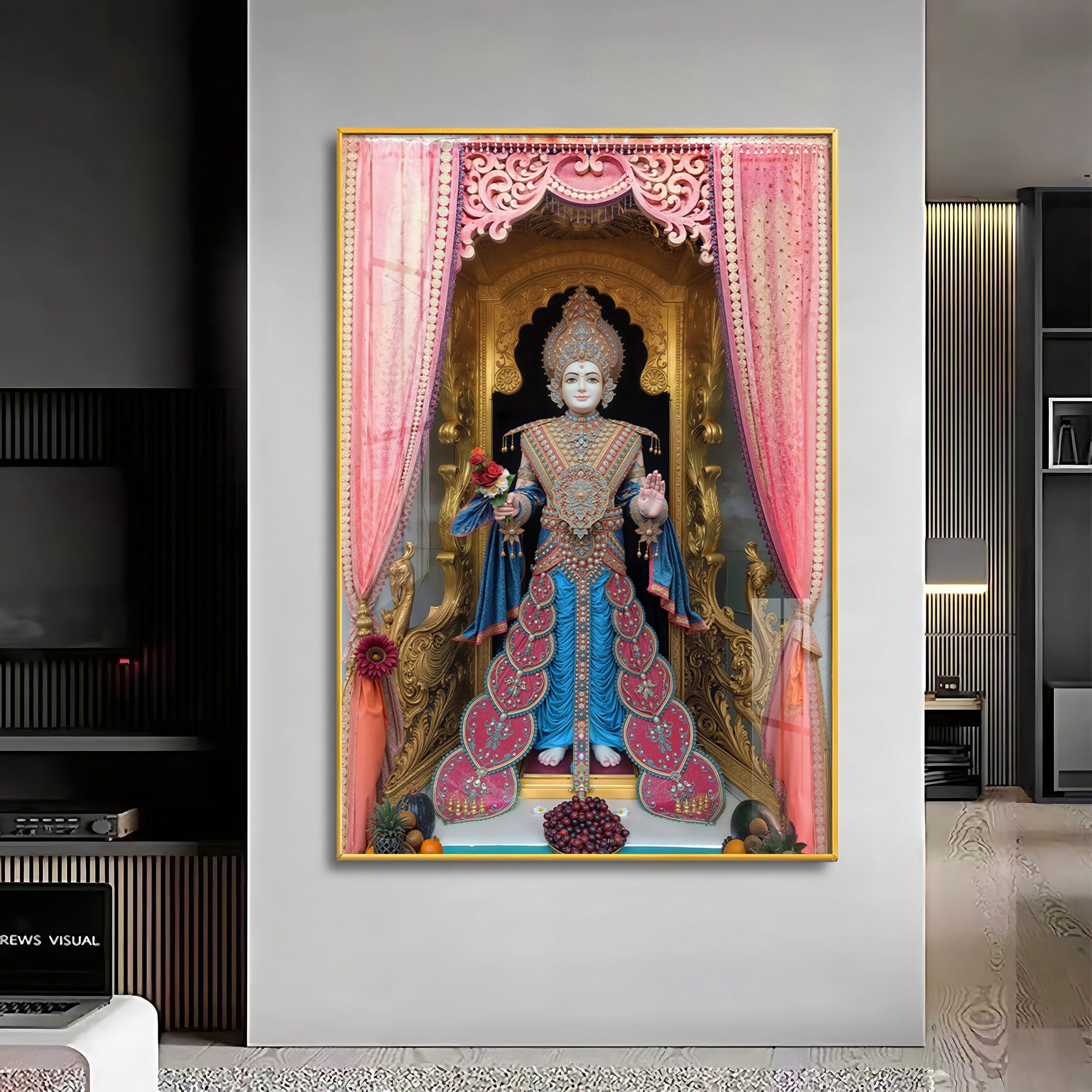 Shri Ghanshyam Maharaj Premium Acrylic Vertical Wall Art