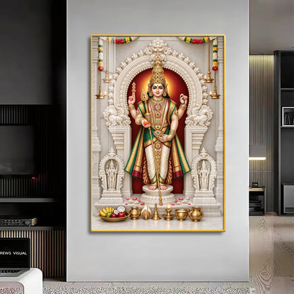 Murugan With Vel Premium Acrylic Vertical Wall Art