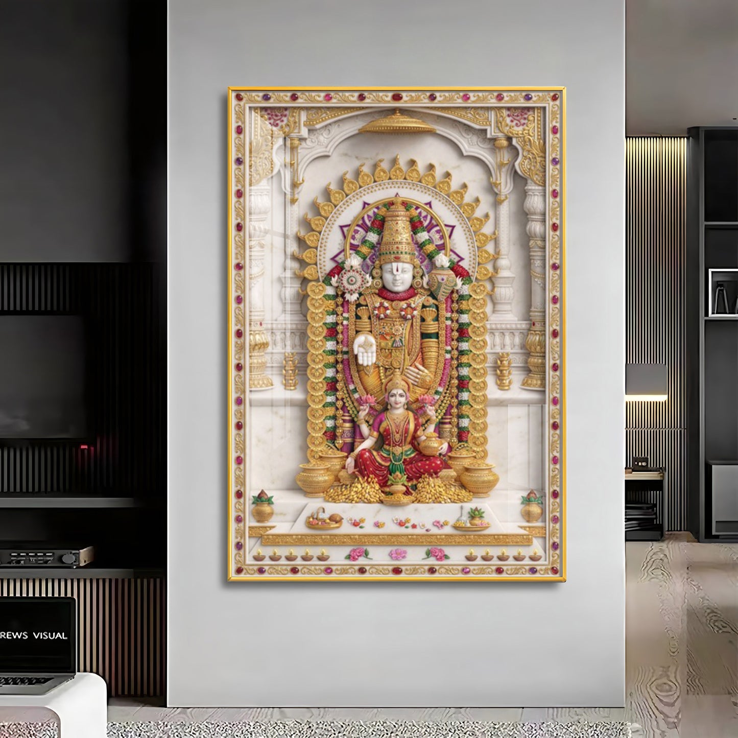 Lord Venkateswara Bala ji Premium Acrylic Vertical Wall Art