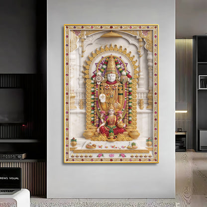 Lord Venkateswara Bala ji Premium Acrylic Vertical Wall Art