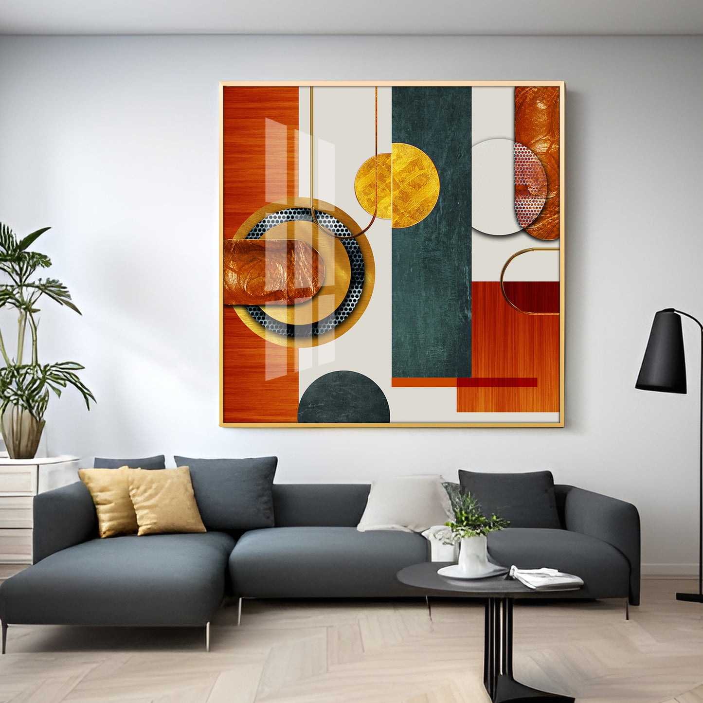 Modern Simple Style Premium Acrylic Square Wall Art