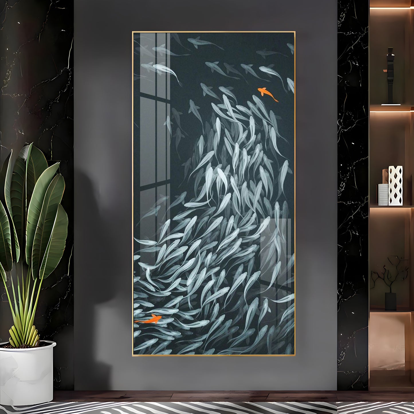Fish Aquatic Harmony Premium Acrylic Vertical Wall Art