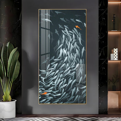 Fish Aquatic Harmony Premium Acrylic Vertical Wall Art