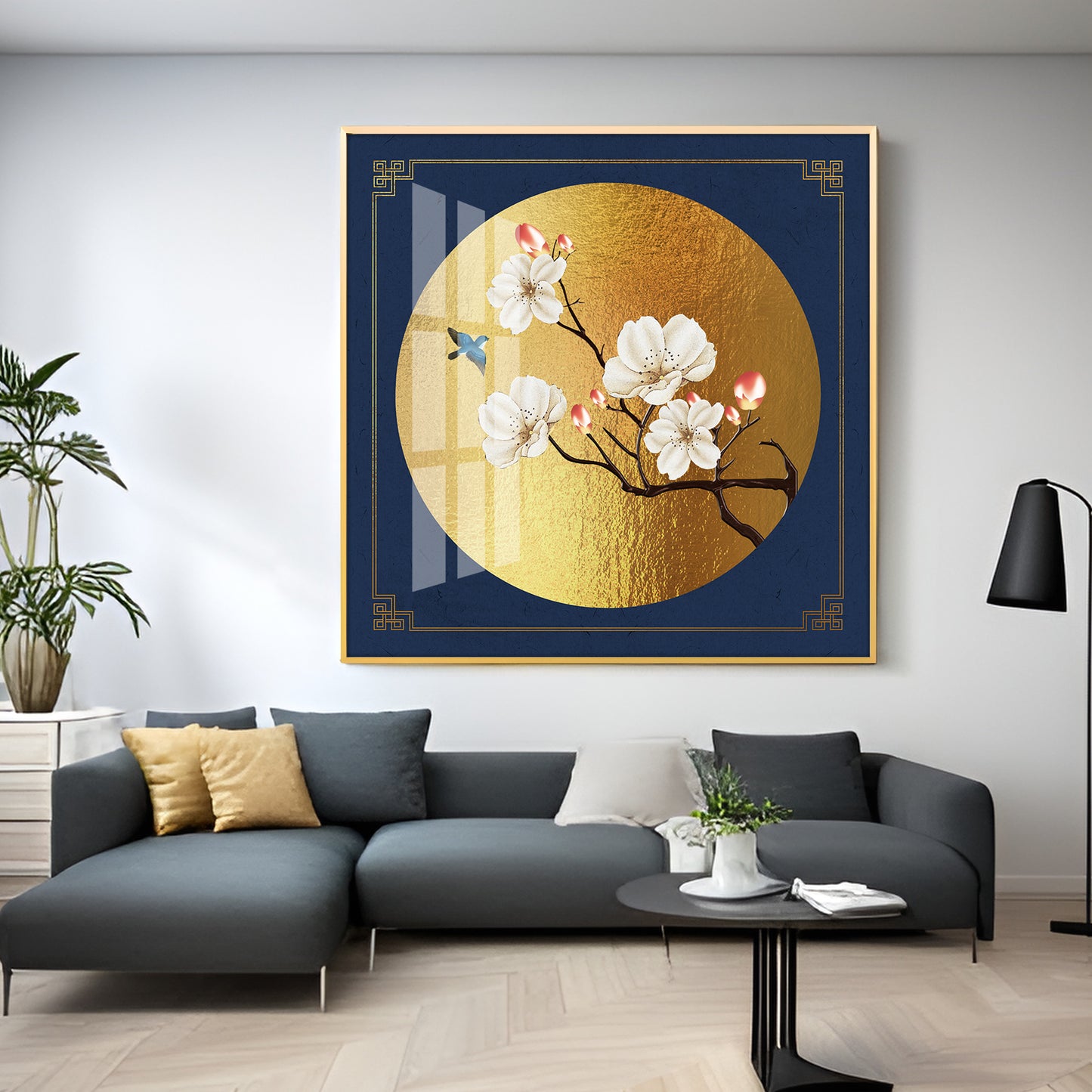 The Blooming Elegance Premium Acrylic Square Wall Art