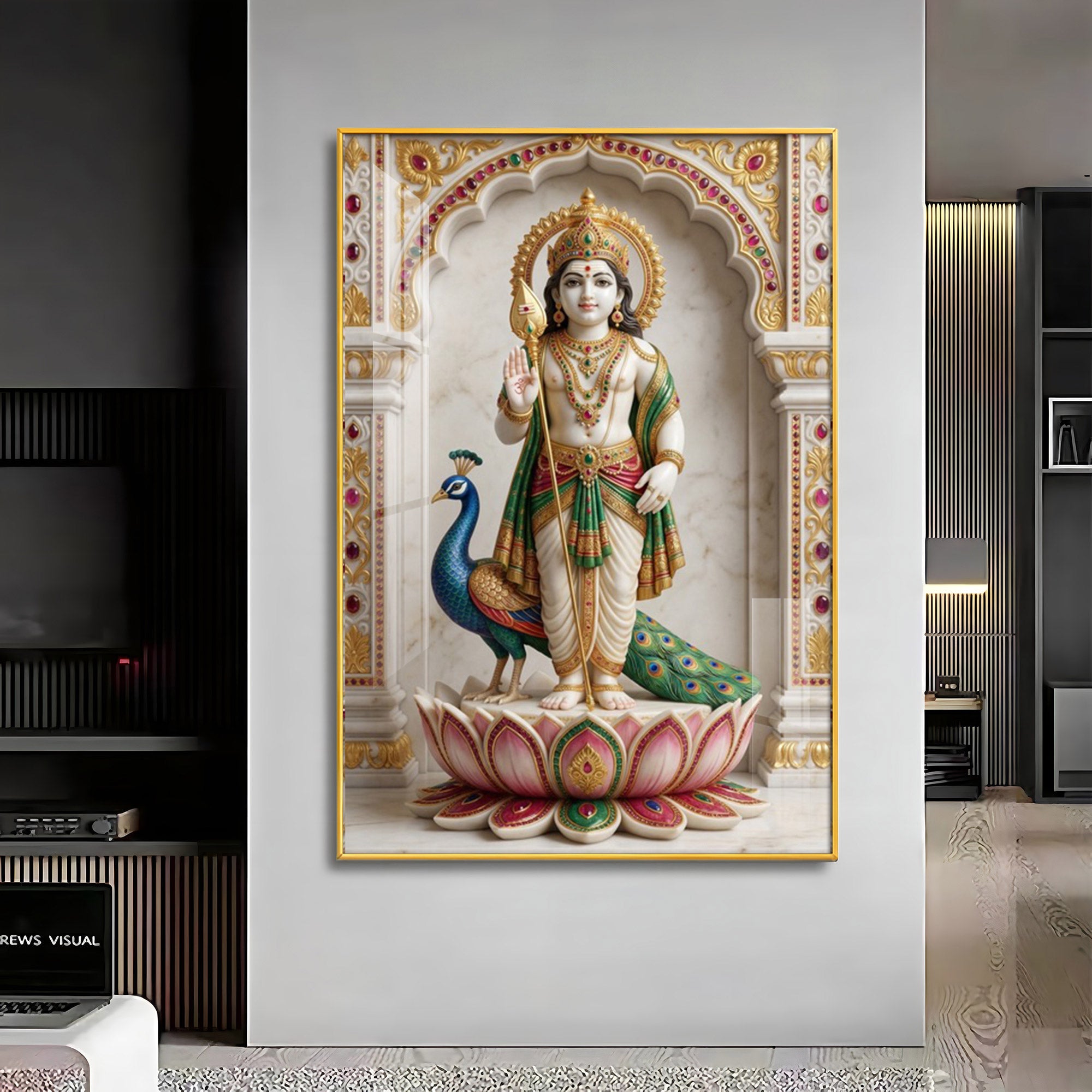 Divine Lord Murungan Premium Acrylic Vertical Wall Art