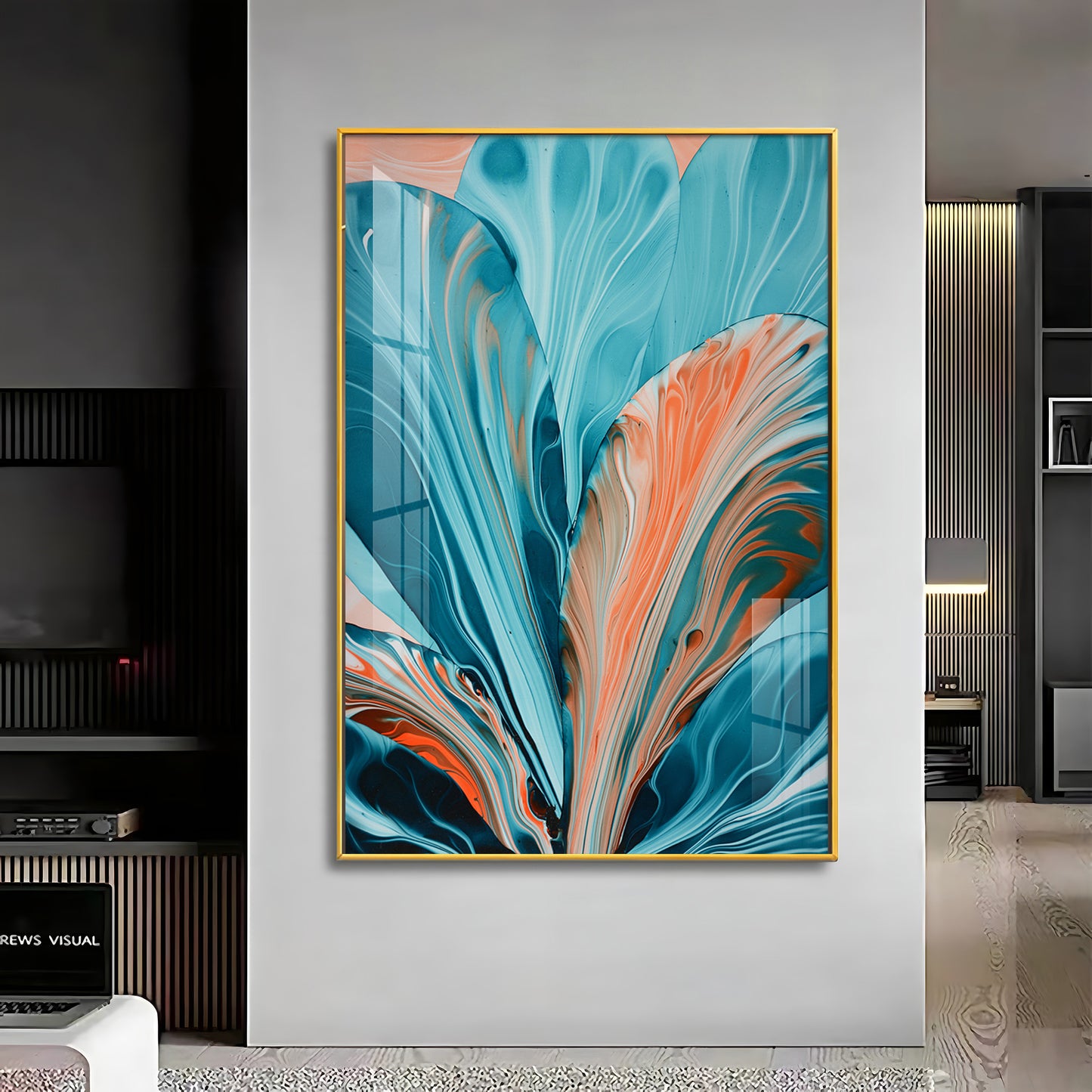 Vibrant Bloom Fusion Premium Acrylic Vertical Wall Art