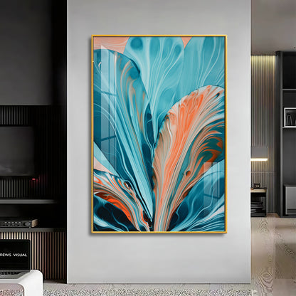 Vibrant Bloom Fusion Premium Acrylic Vertical Wall Art