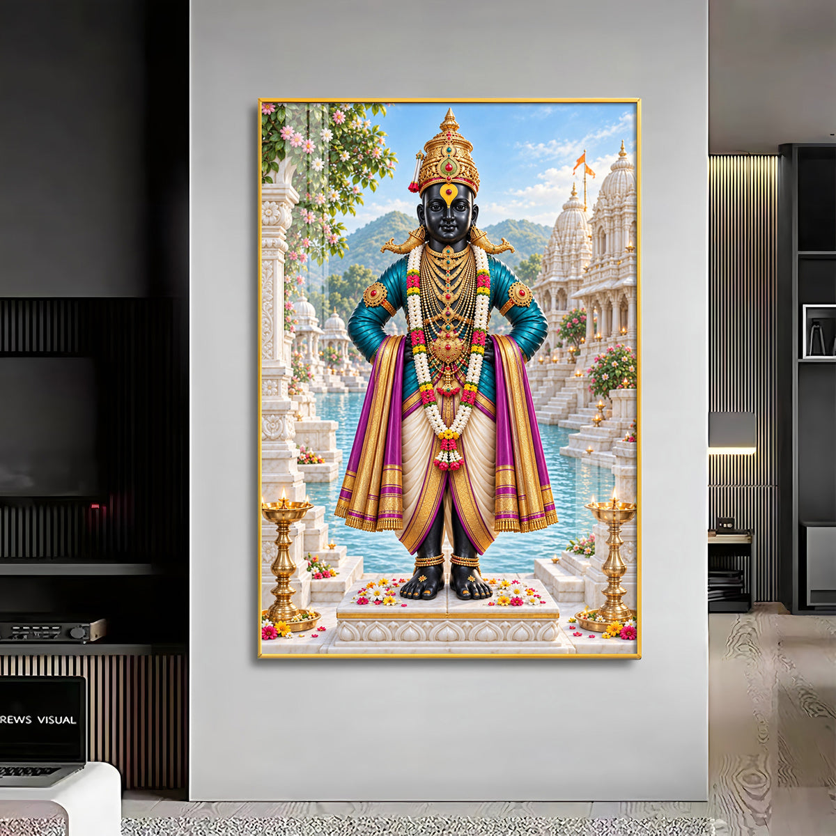 Lord Vitthal Premium Acrylic Vertical Wall Art