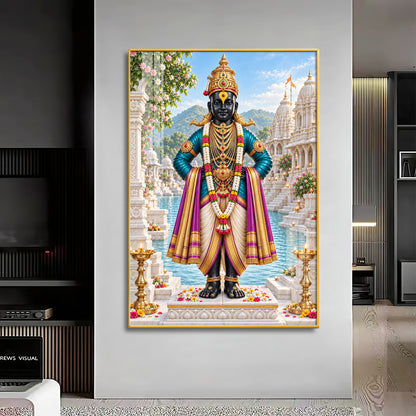 Lord Vitthal Premium Acrylic Vertical Wall Art