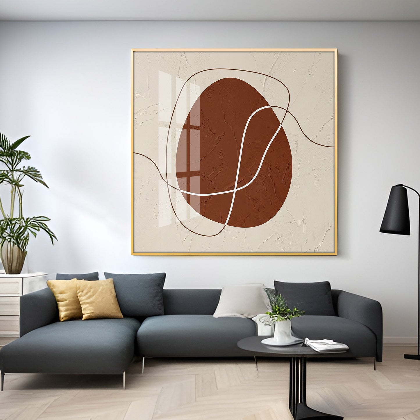 Minimalist Eggscape Premium Acrylic Square Wall Art