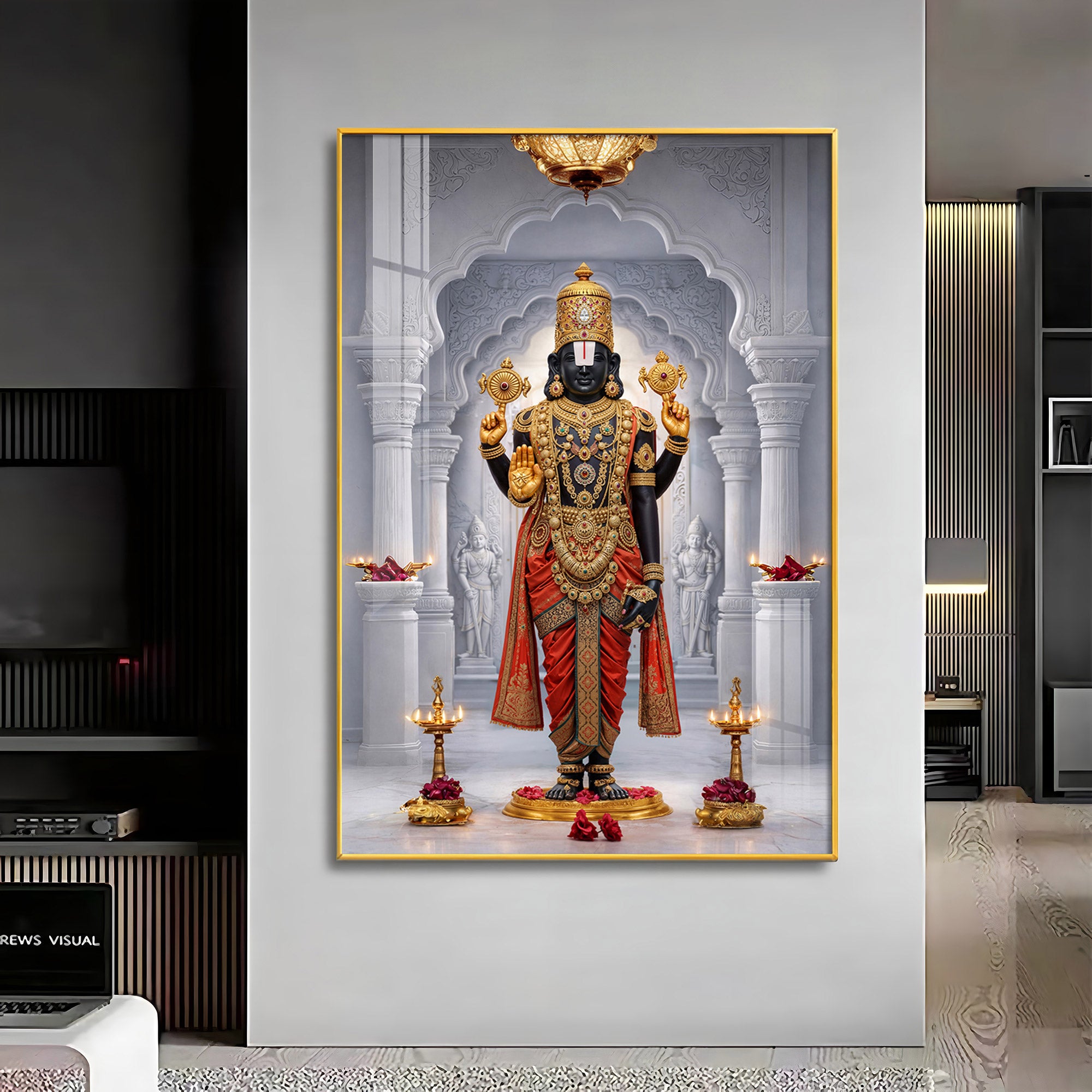 Lord Venkateswara Premium Acrylic Vertical Wall Art