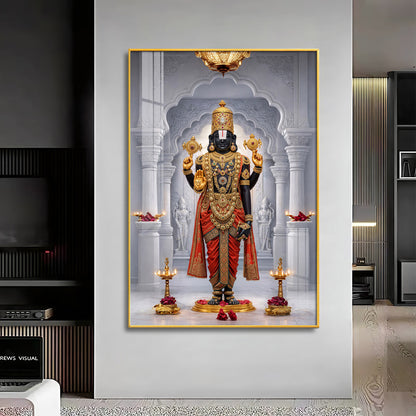 Lord Venkateswara Premium Acrylic Vertical Wall Art