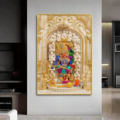 Divine Hanuman Ji Premium Acrylic Vertical Wall Art