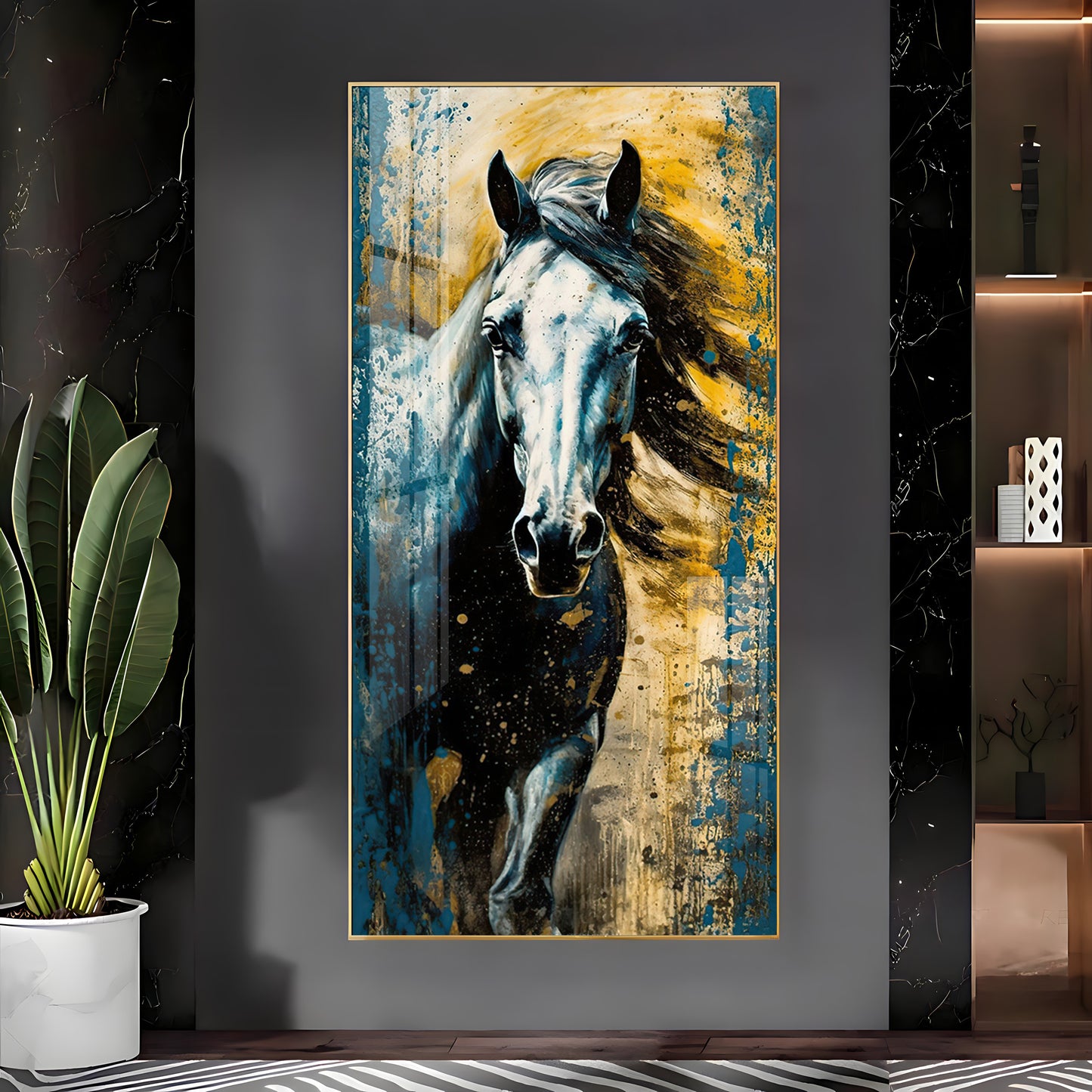 Horse Equine Elegance Premium Acrylic Vertical Wall Art