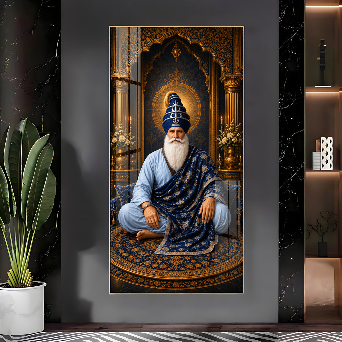 Spiritual Guru Hargobind Ji Premium Acrylic Vertical Wall Art