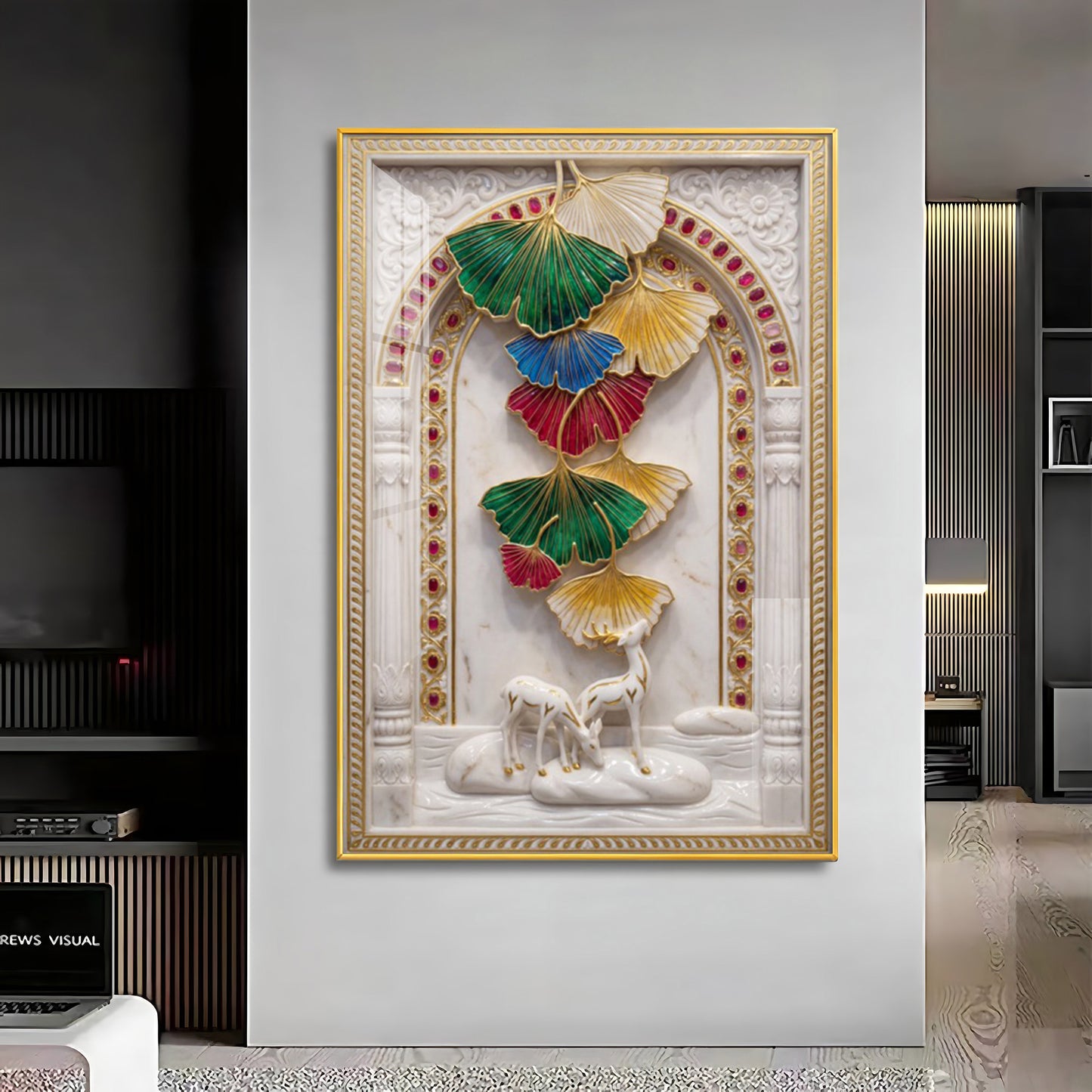 Elegant Feather Premium Acrylic Vertical Wall Art