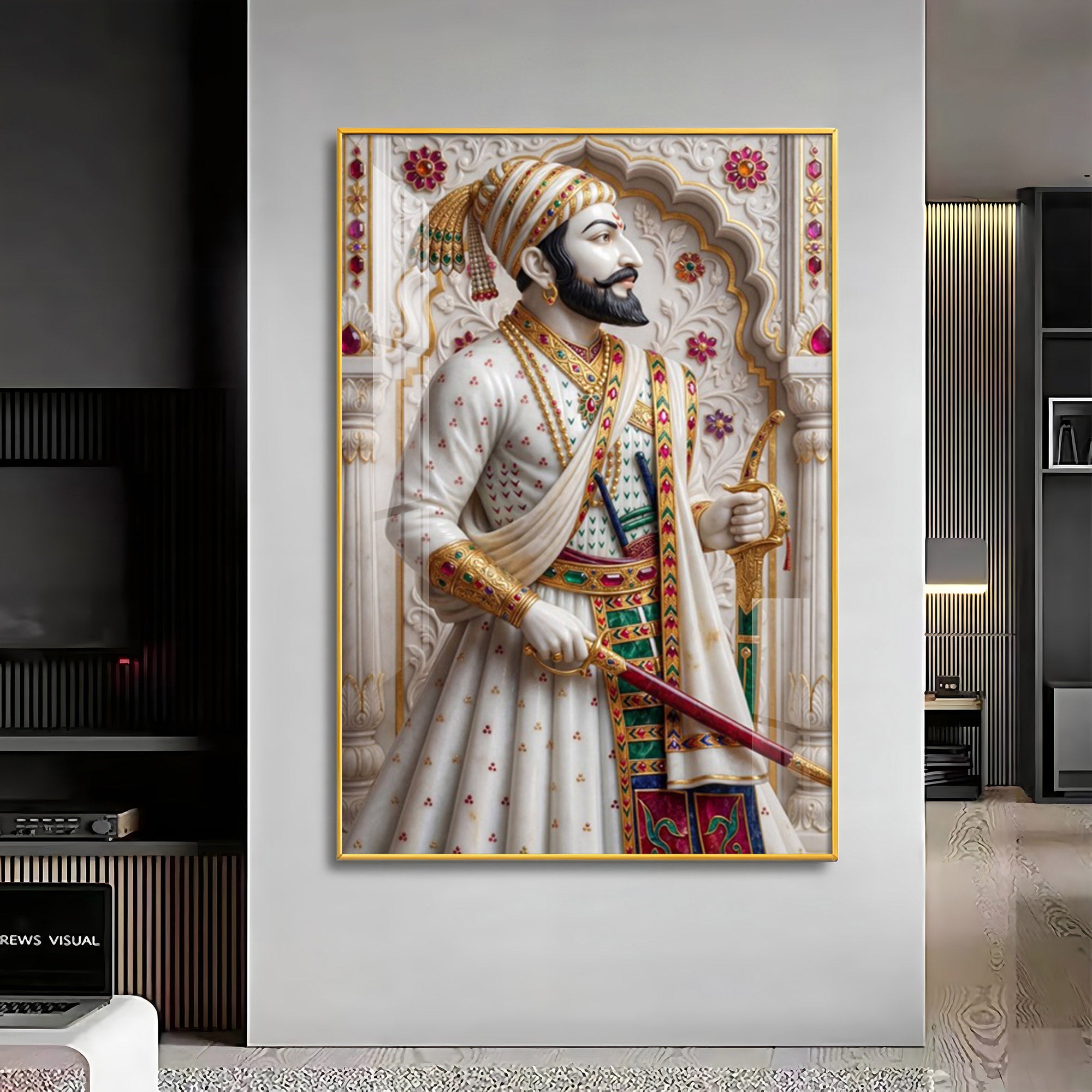 Royal Lagacy of Shivaji Maharaj Premium Acrylic Vertical Wall Art