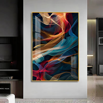 Vibrant Wave Symphony Premium Acrylic Vertical Wall Art