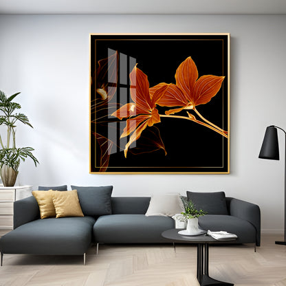 Orange Lily Premium Acrylic Square Wall Art