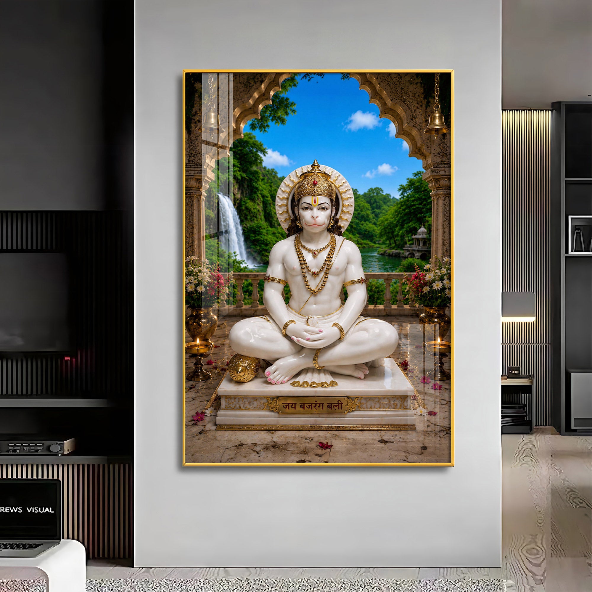 Ram Dutt Hanuman Ji Premium Acrylic Vertical Wall Art