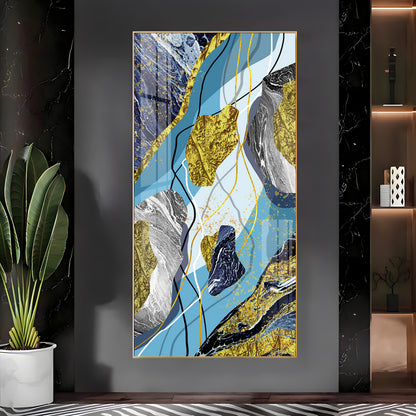 Azure Elegance Premium Acrylic Vertical Wall Art