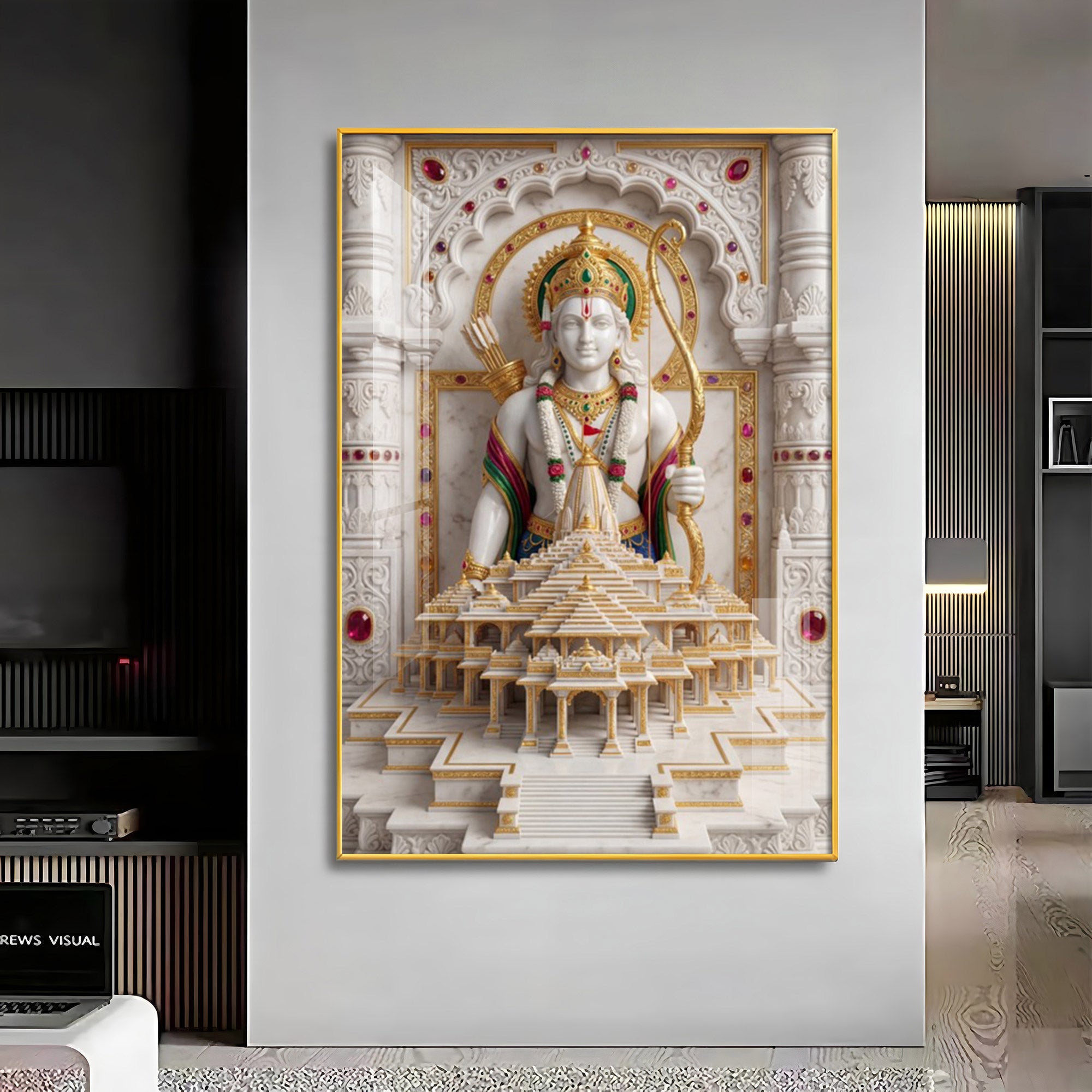 Lord Ram Ji Premium Acrylic Vertical Wall Art