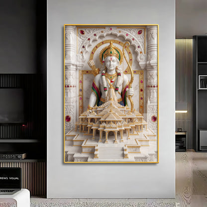 Lord Ram Ji Premium Acrylic Vertical Wall Art