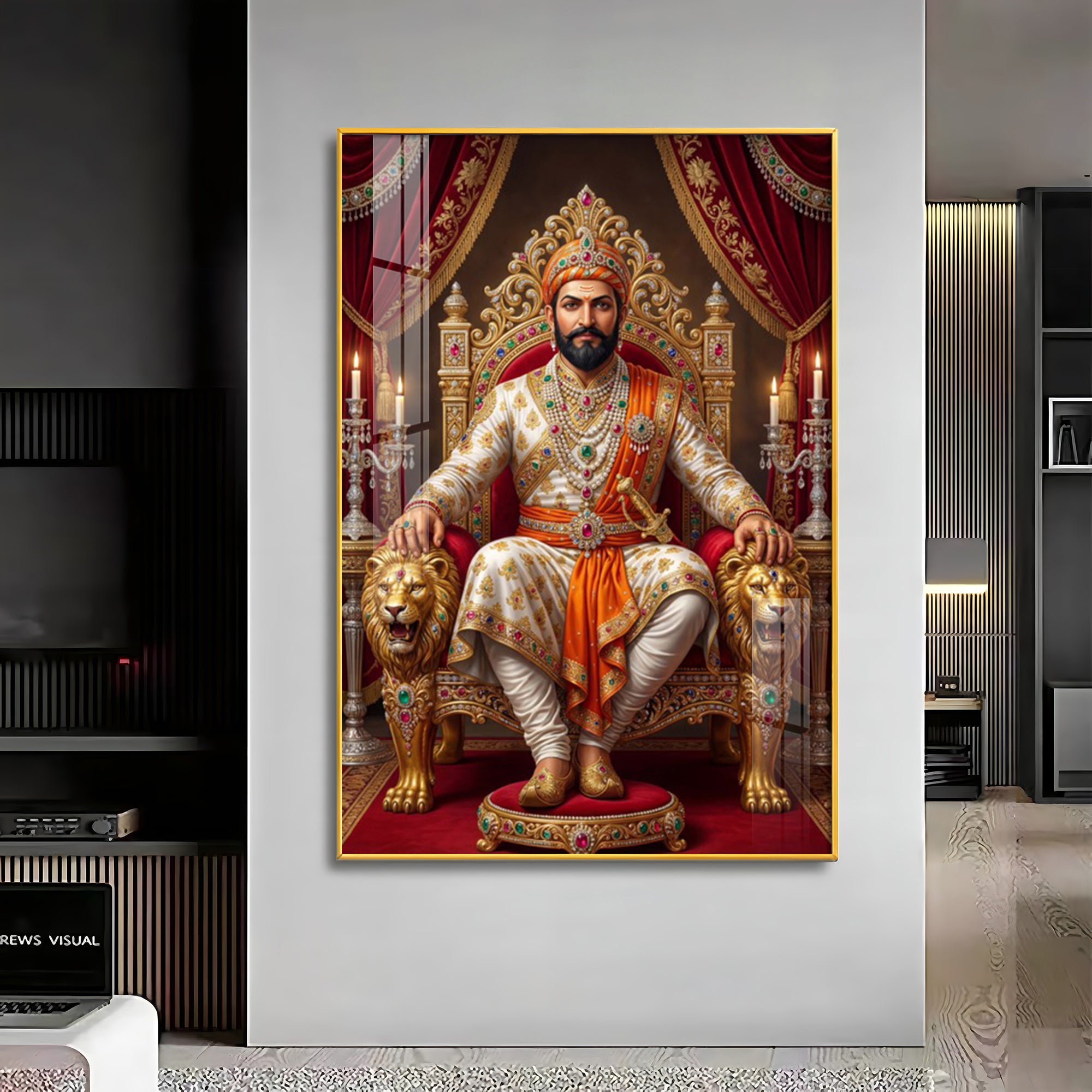 Chhatrapati Shivaji Maharaj Premium Acrylic Vertical Wall Art