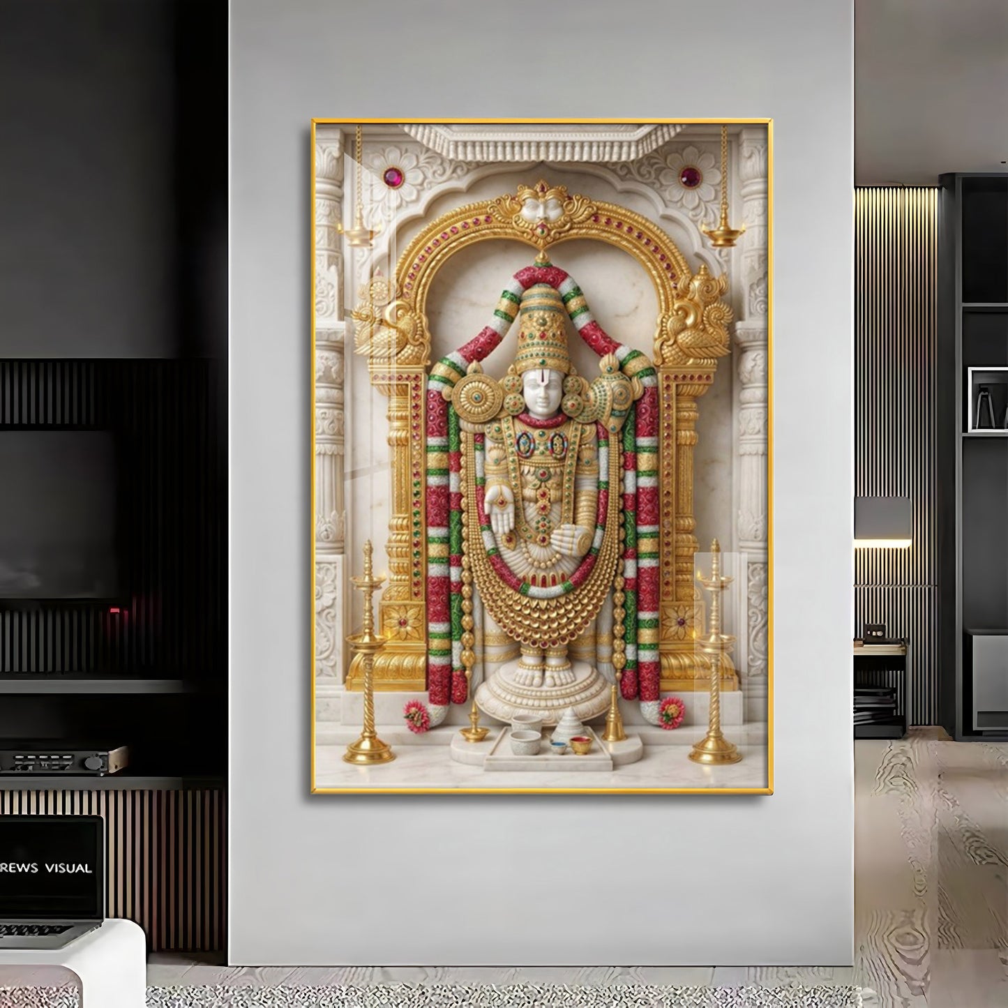 Divine Shree Venkateswara Premium Acrylic Vertical Wall Art