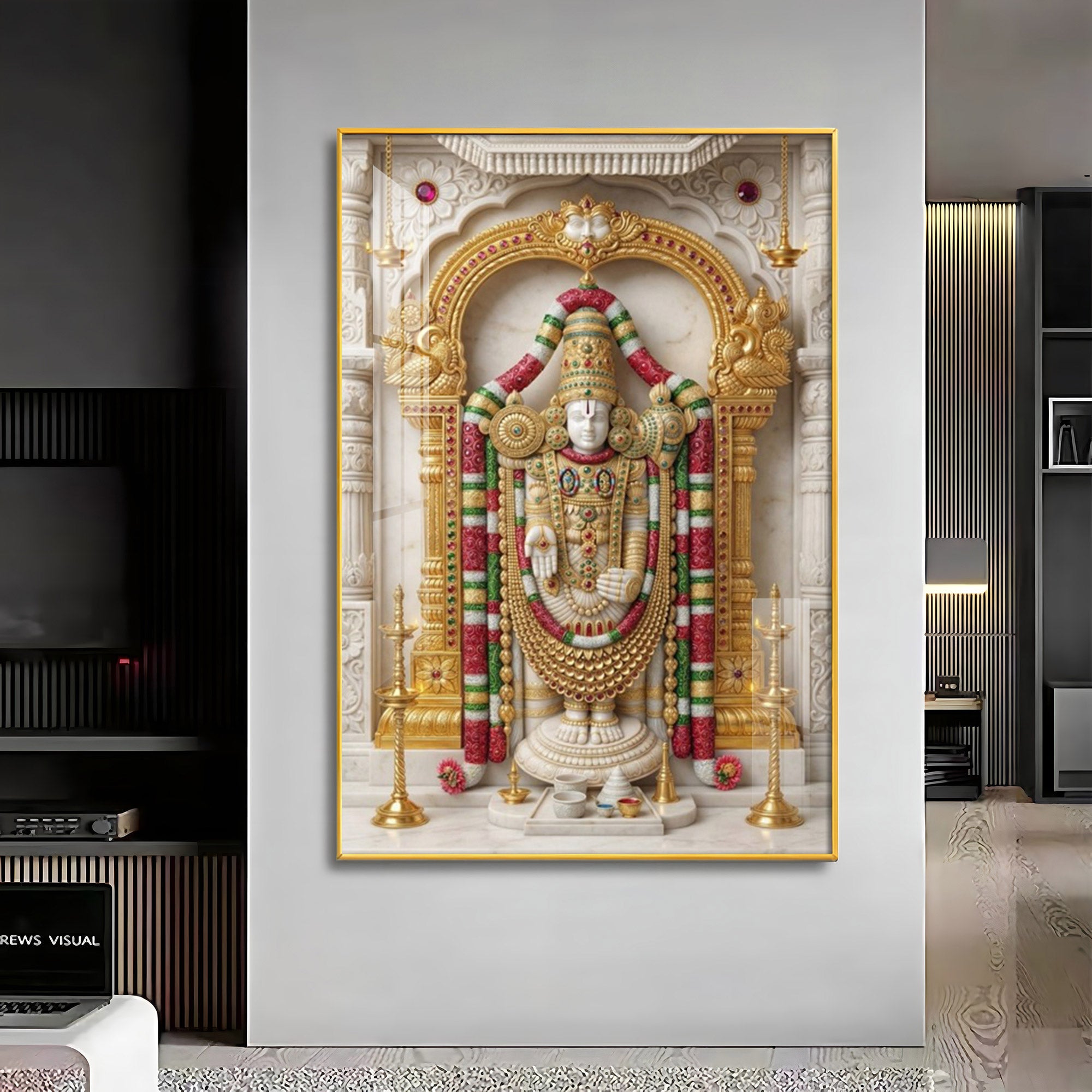 Divine Shree Venkateswara Premium Acrylic Vertical Wall Art