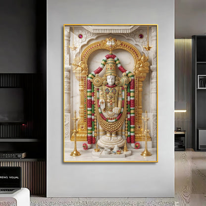 Divine Shree Venkateswara Premium Acrylic Vertical Wall Art