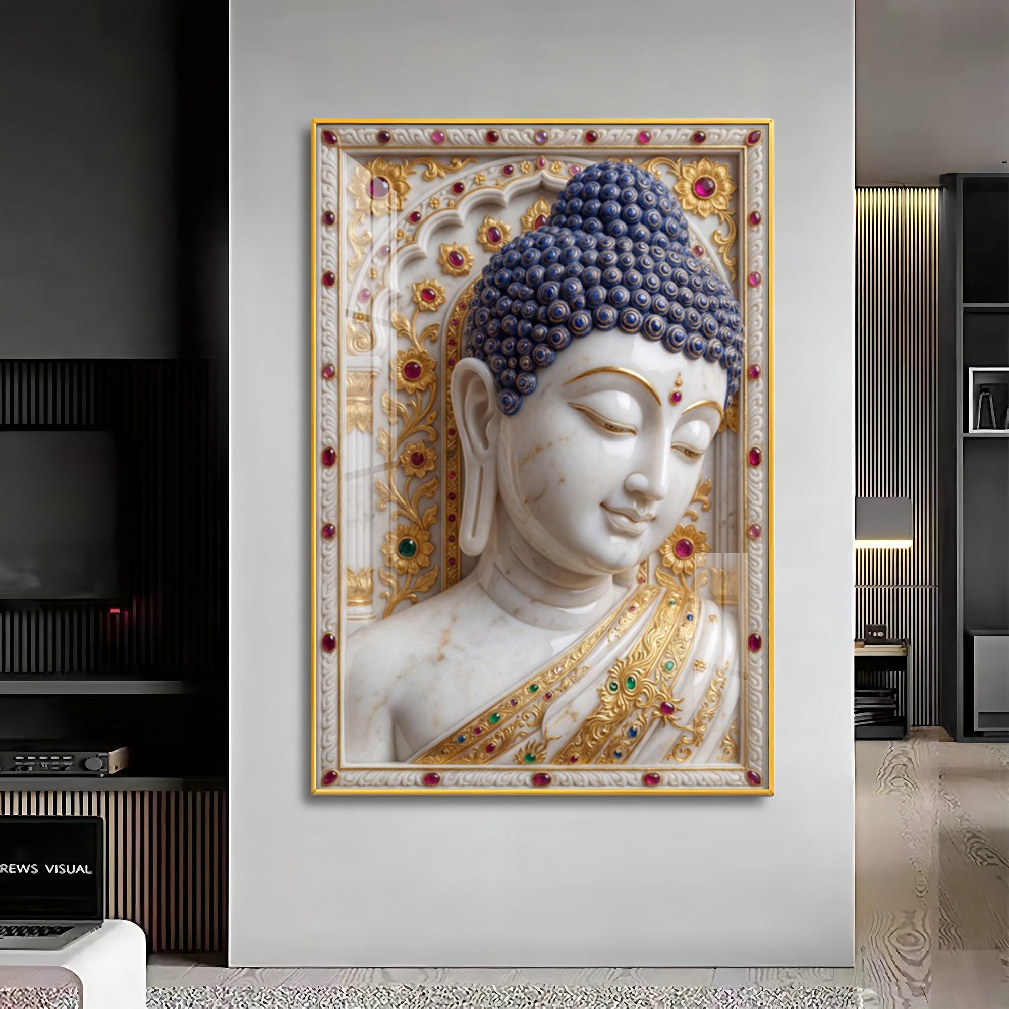 Divine Serenity Buddha Premium Acrylic Vertical Wall Art
