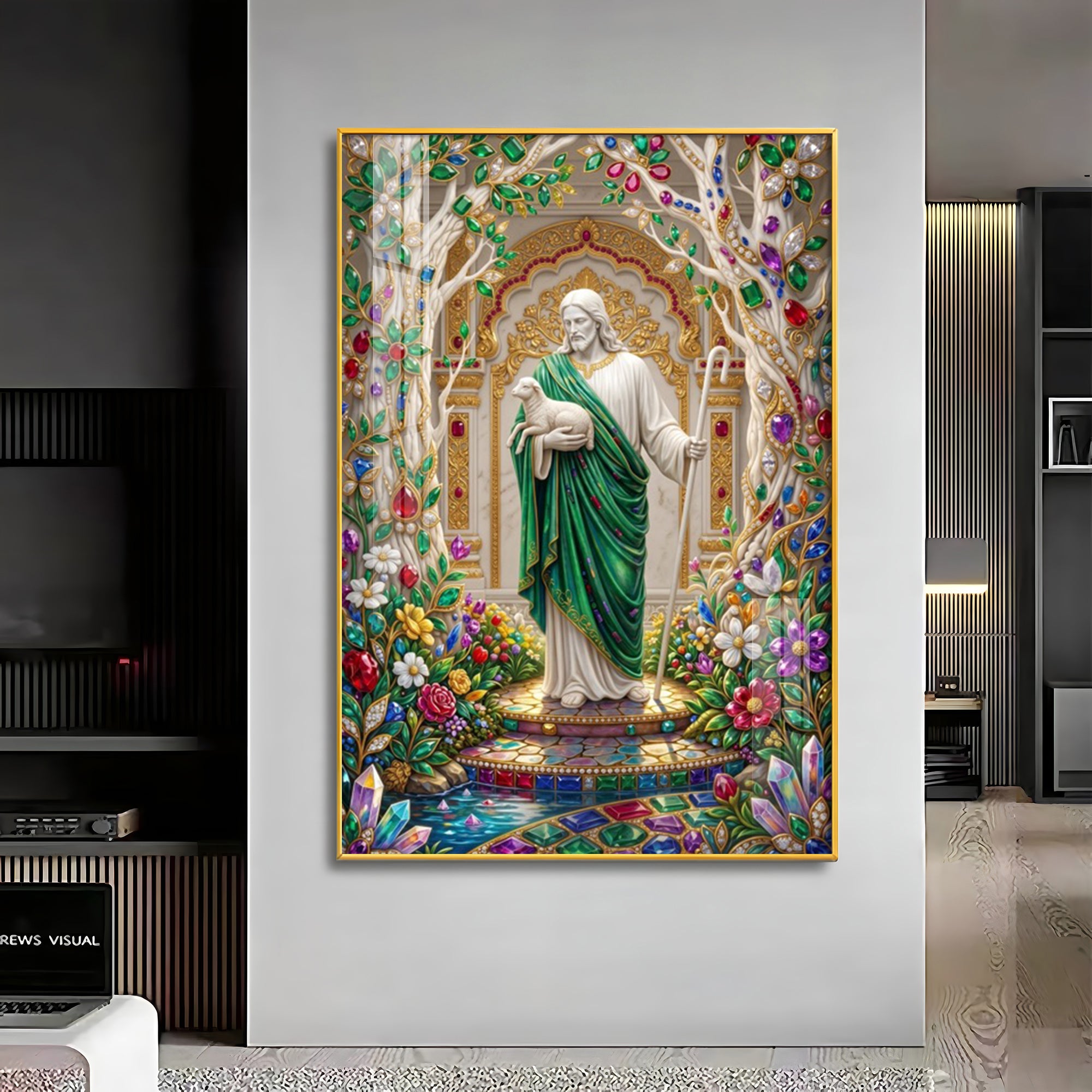 Depicts Jesus Premium Acrylic Vertical Wall Art