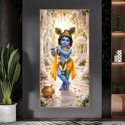 Divine Baal Gopal Premium Acrylic Vertical Wall Art