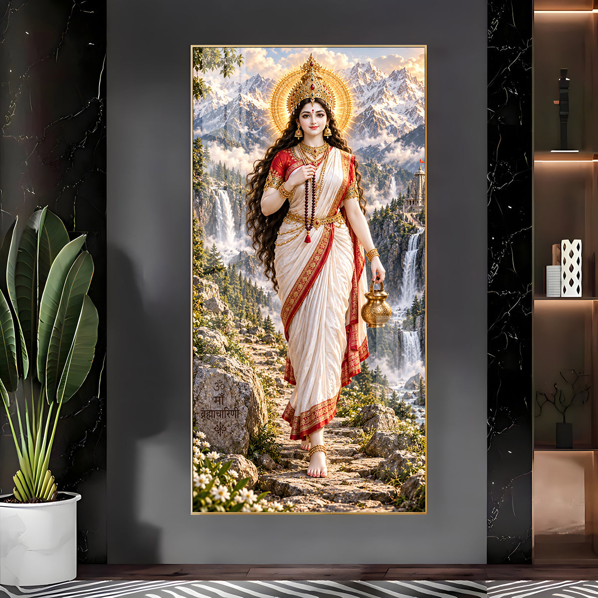 Mata Brahmacharini Premium Acrylic Vertical Wall Art