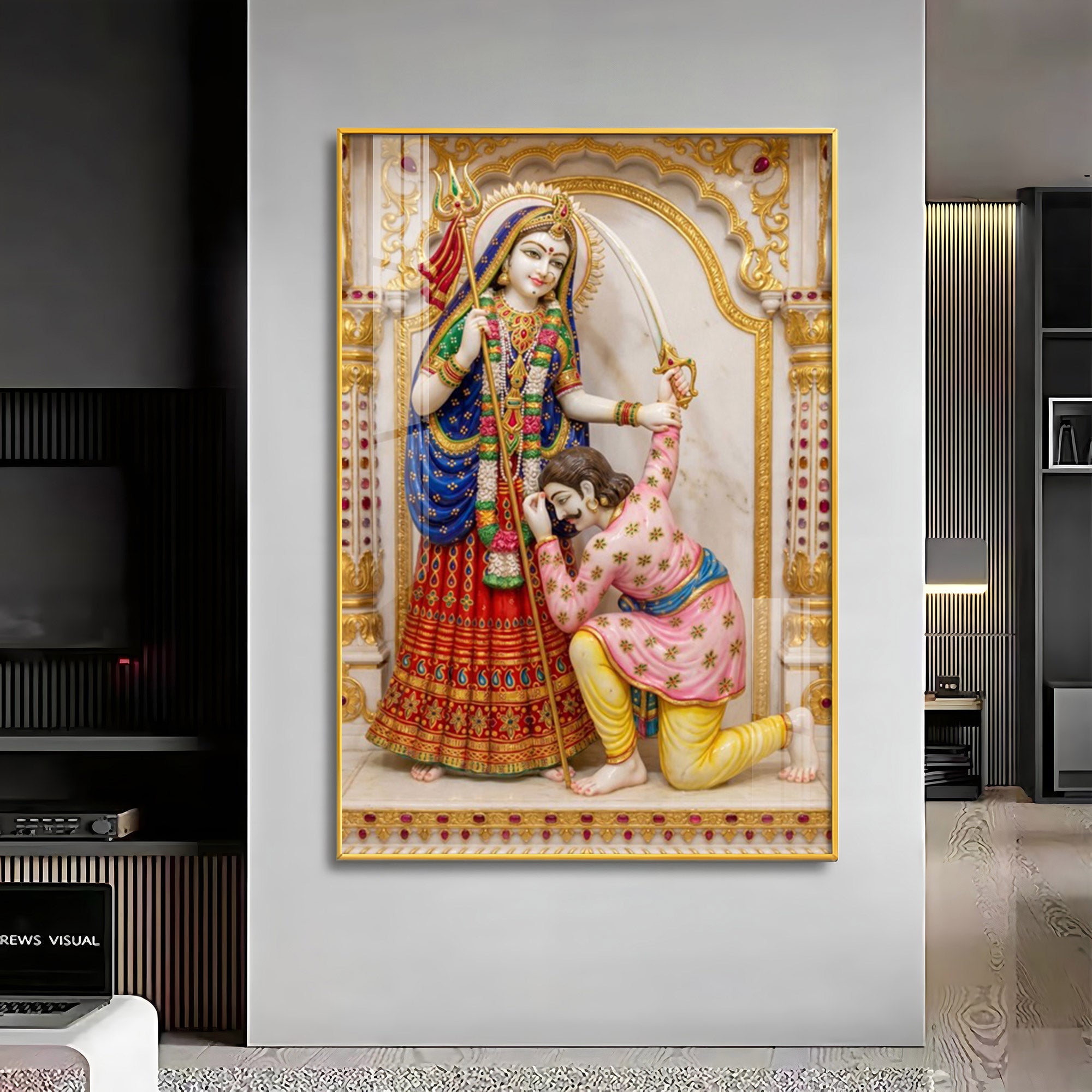 Hindu goddess Khodiyar Mata Premium Acrylic Vertical Wall Art
