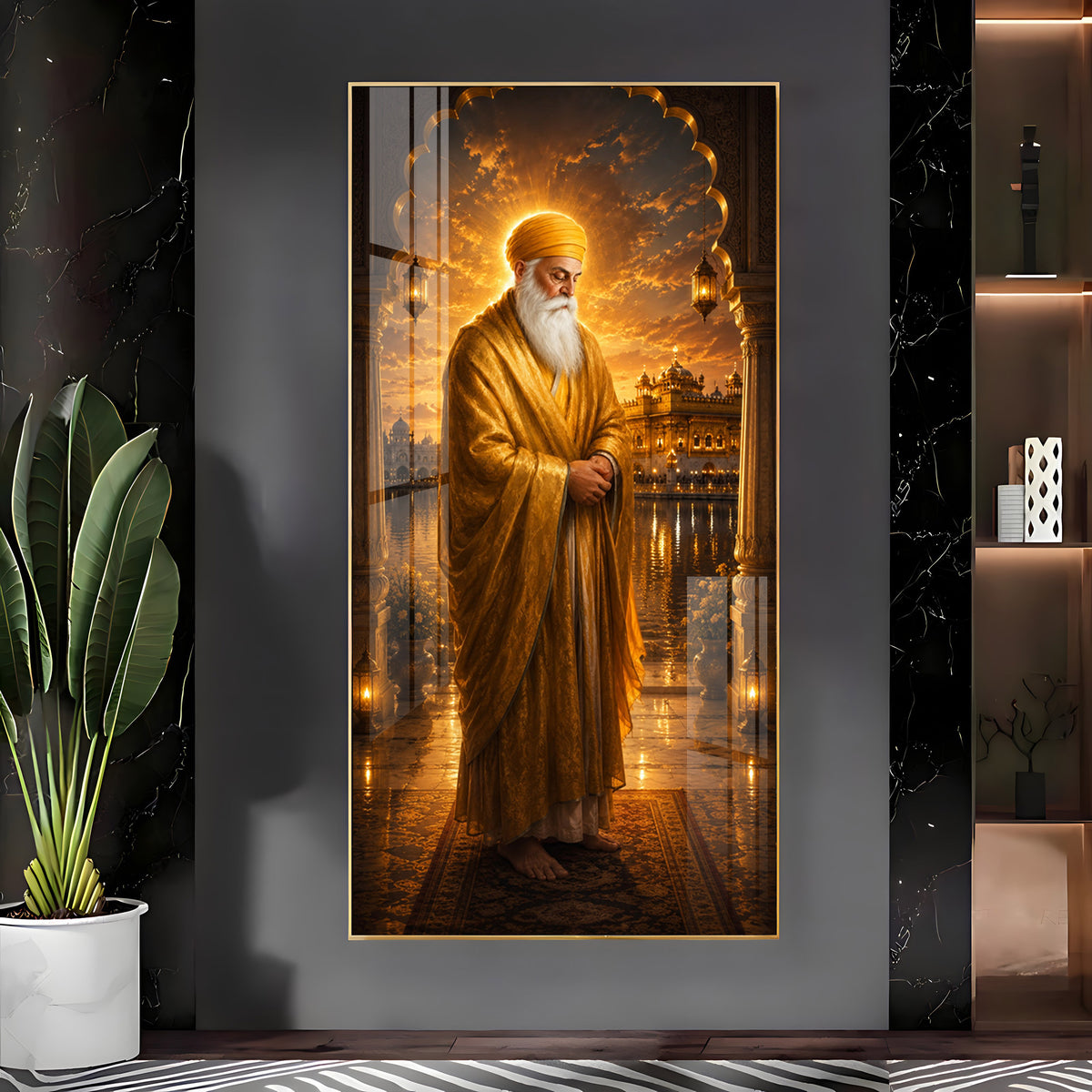 Founder Of Sikhism Guru Nanak Dev Ji Premium Acrylic Vertical Wall Art